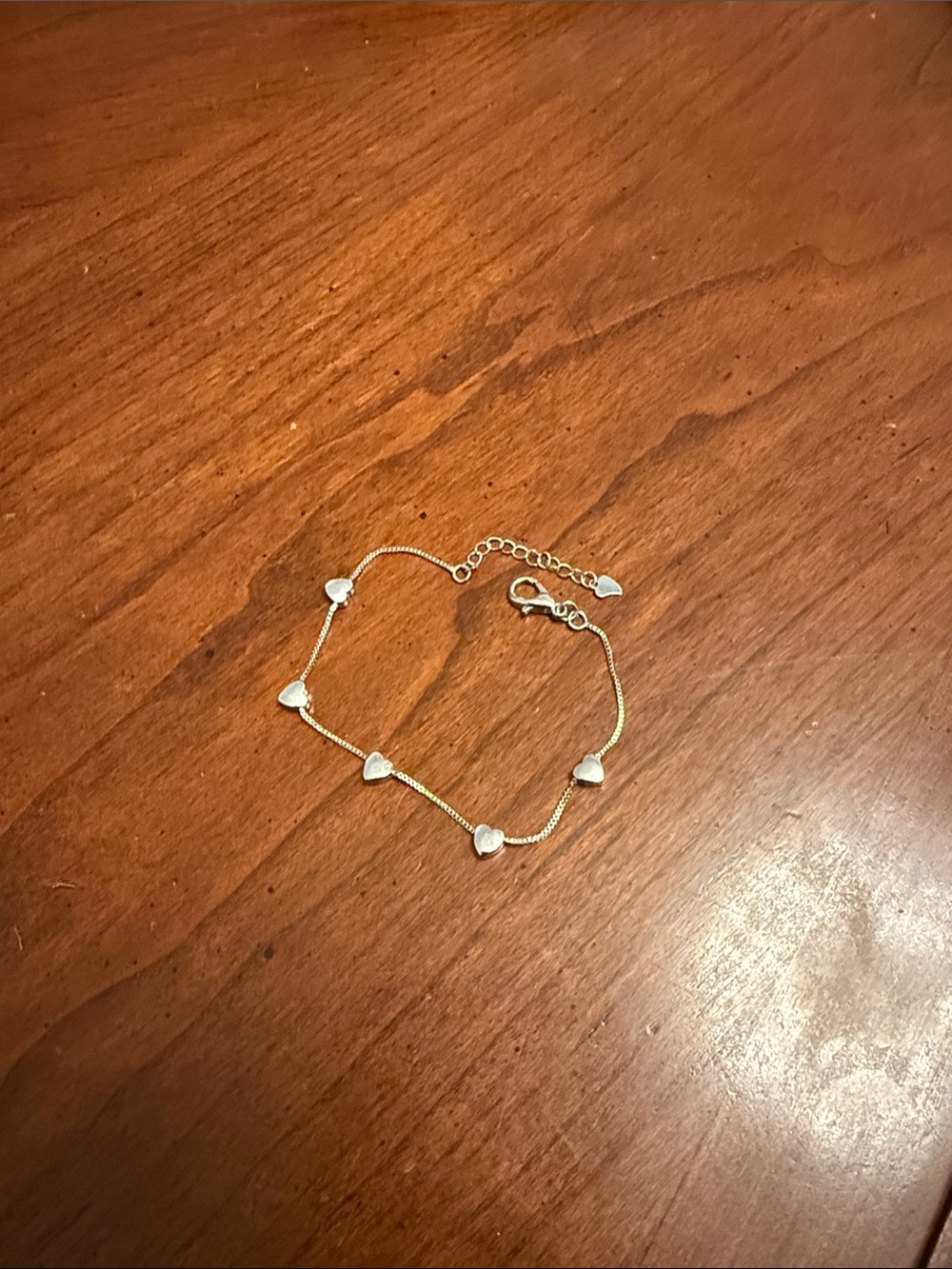 925 Sterling Silver Heart Station Bracelet for Women - Elegant Heart Link Design